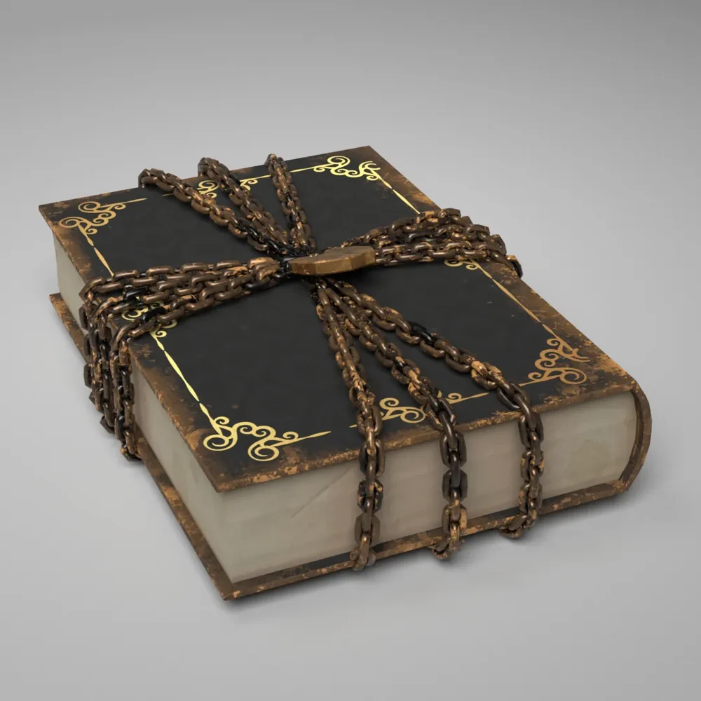 Antique Book In Chains