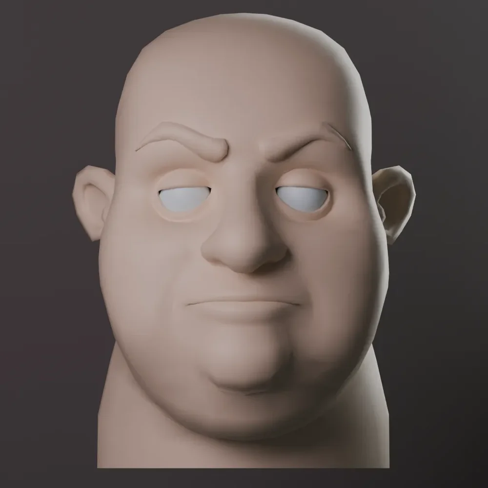 Fat Man Head Base Mesh