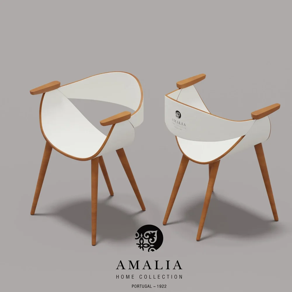 Ave Dinning Chair (Amalia White)