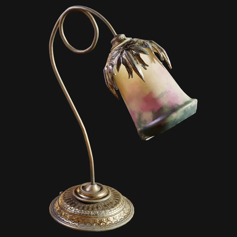 Delicate Art Nouveau Table Lamp