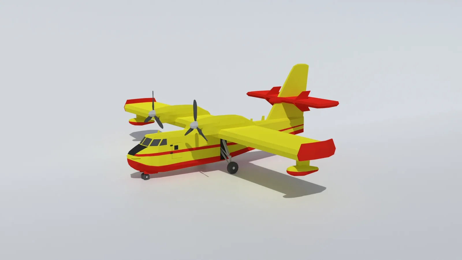 Low Poly Canadair Cl 215