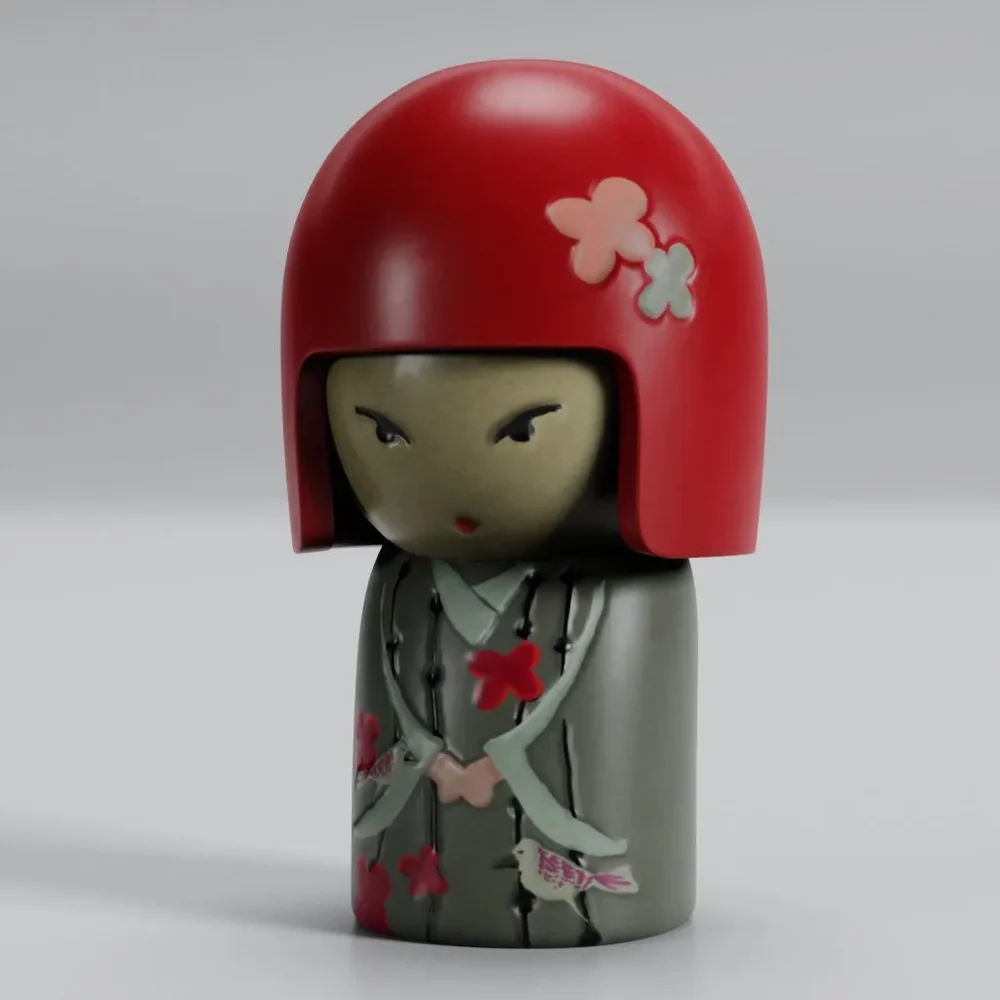 Decoration Kokeshi Japanese Doll 01