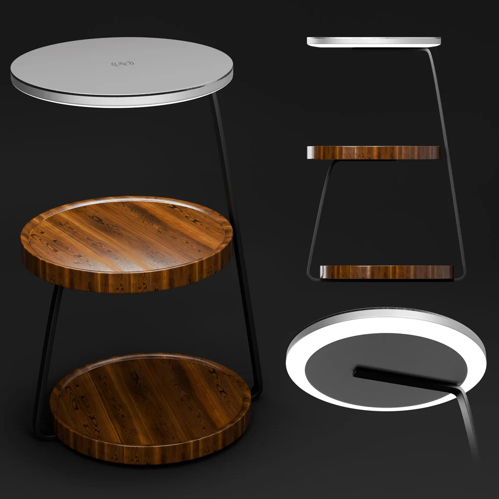 Ozawa Bedside Table Floor Lamp