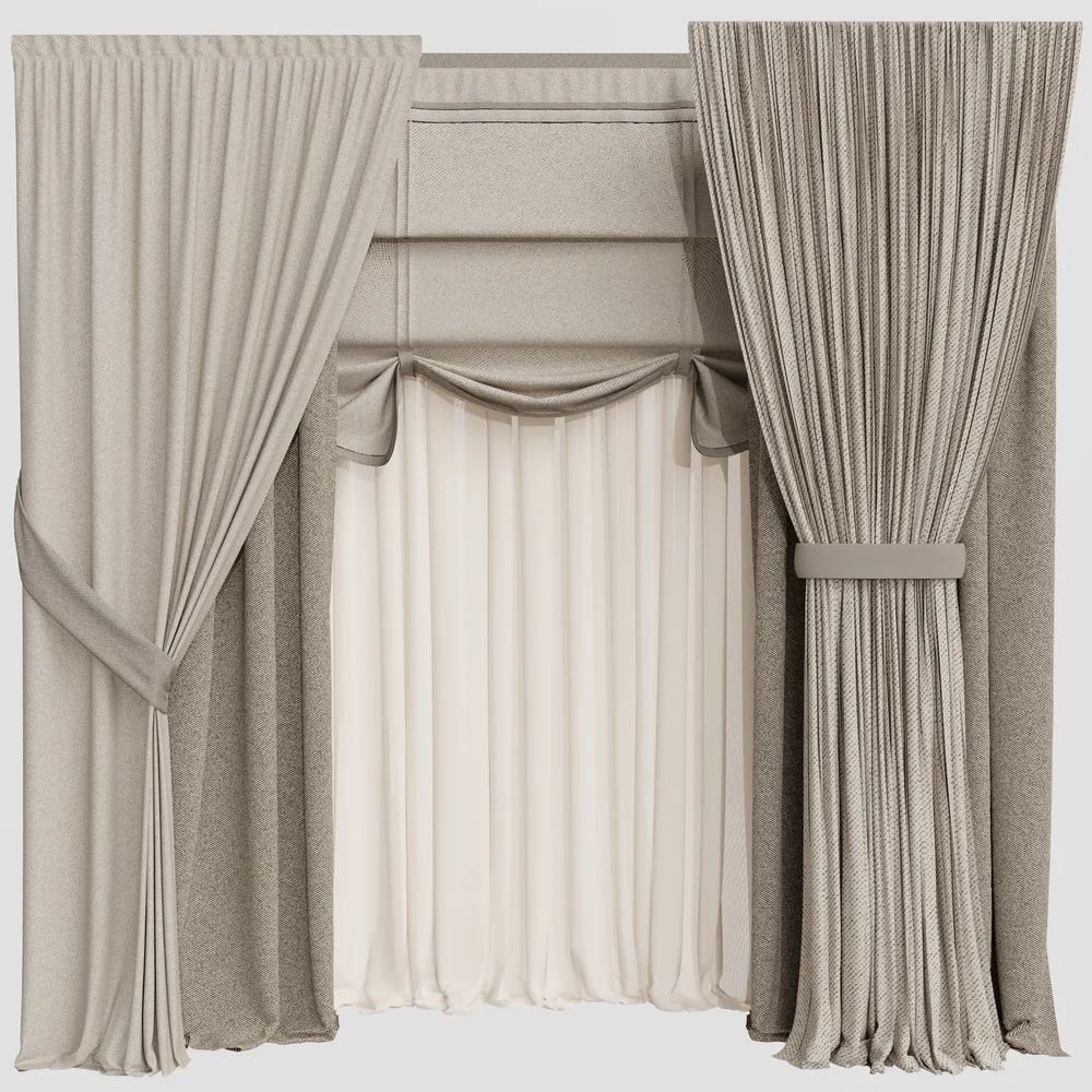 Gd Silk And Cotton Curtain