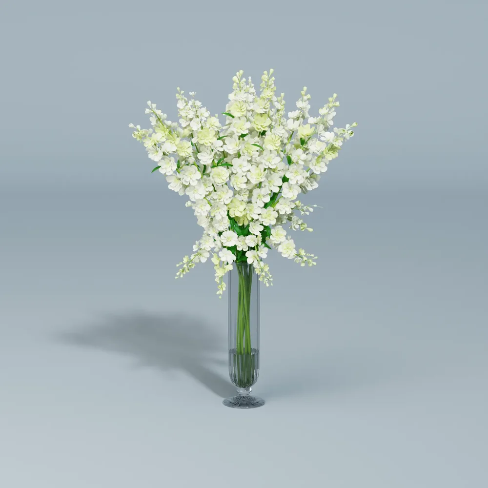 Delphinium Arrangement In Vase