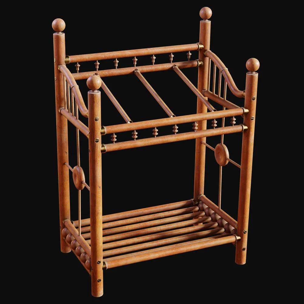 1800s Stick And Ball Umbrella Rack