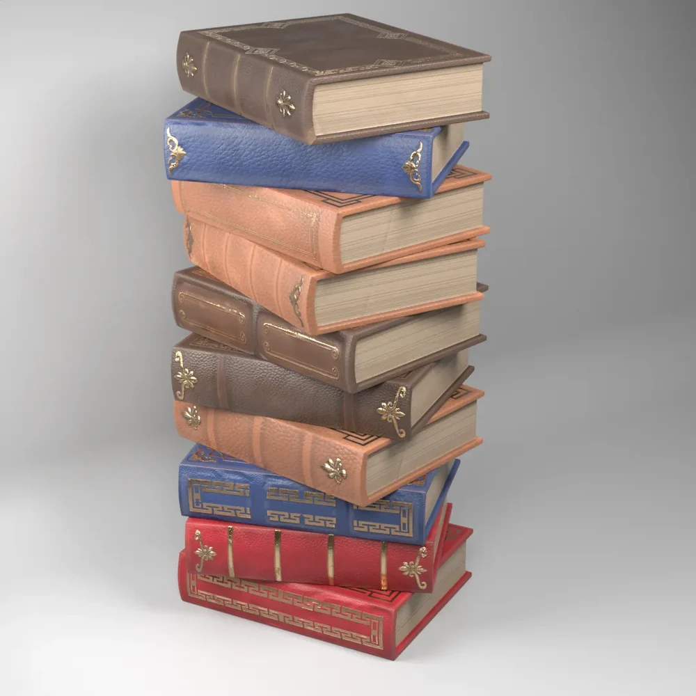 Ornamental Baroque Leather Books