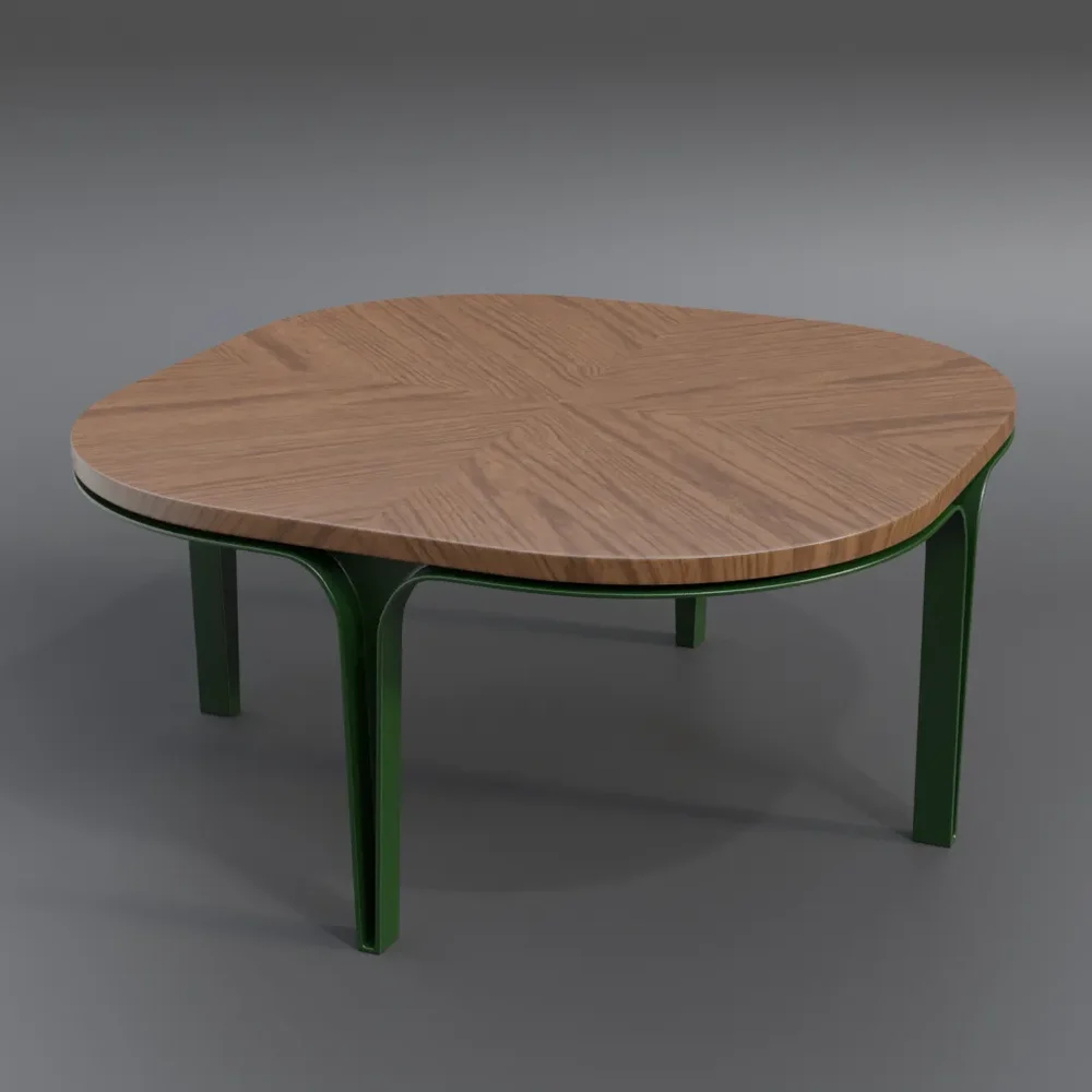 Modern Wood Top Coffee Table