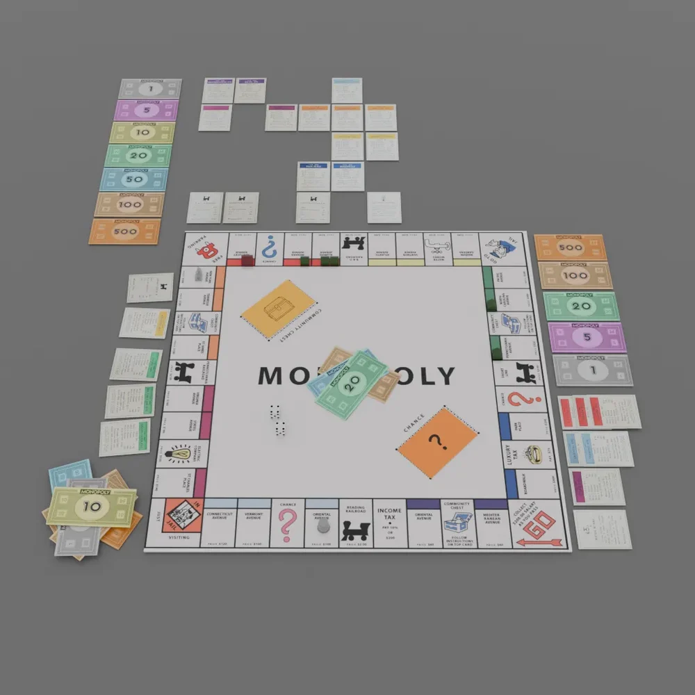 Monopoly Game In Progress