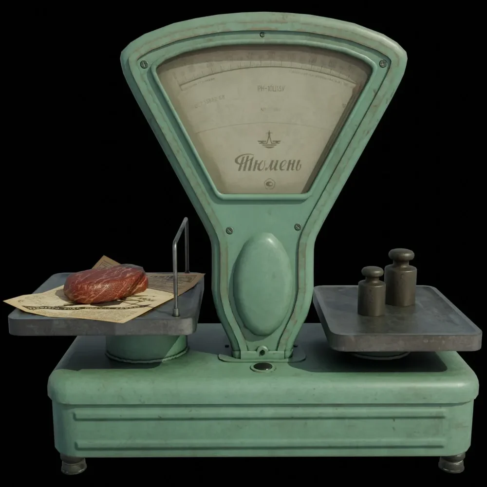 Soviet Weighing Scale With Steak
