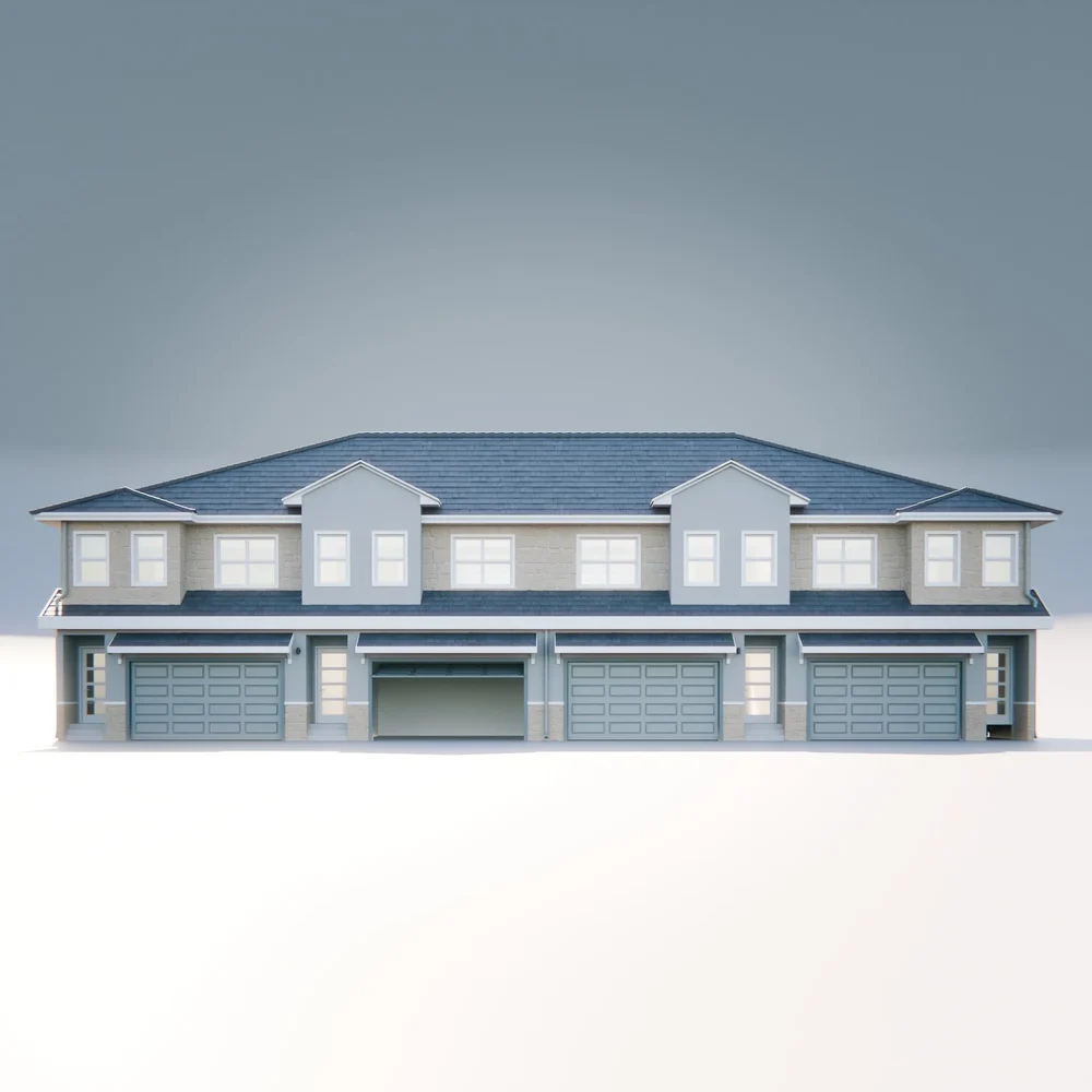 Block Of 4 Terrace Houses....External