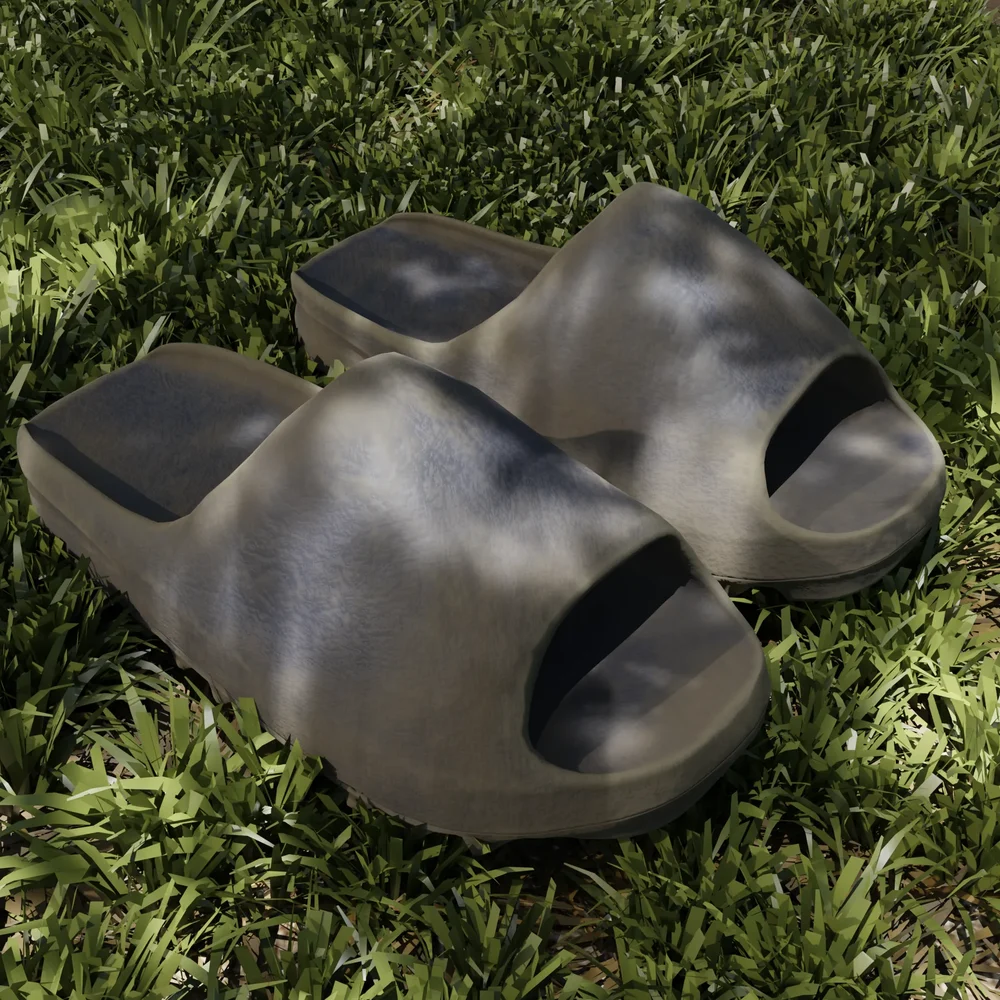 Old Sandals Covered In Dust