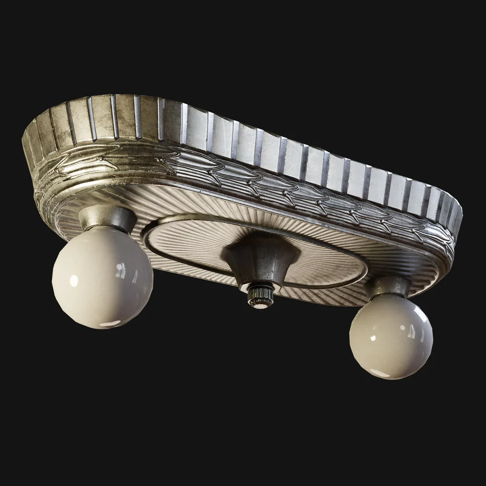 Twin-Bulb Ceiling Light Fixture