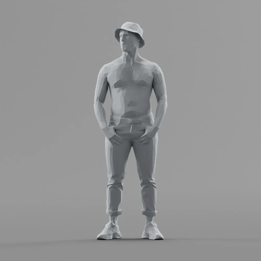 Lowpoly Male Standing
