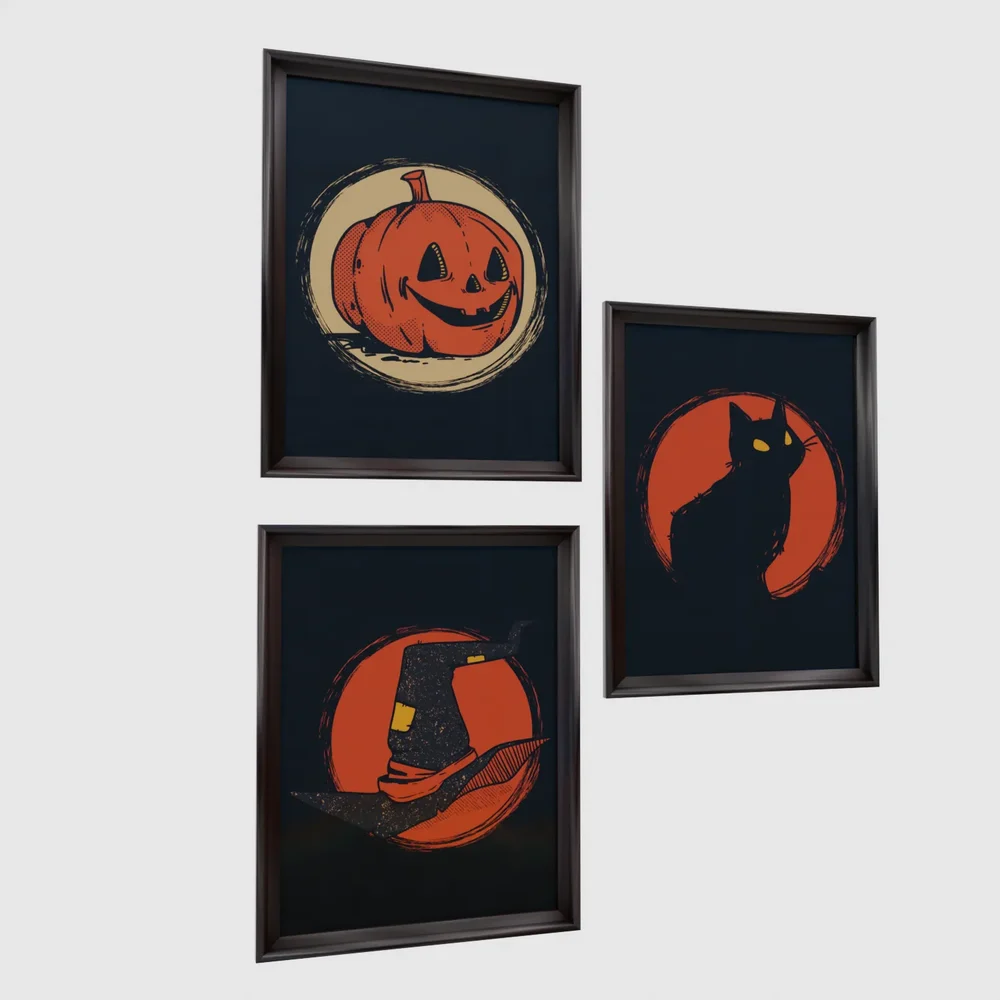 Set Of Halloween Pictures