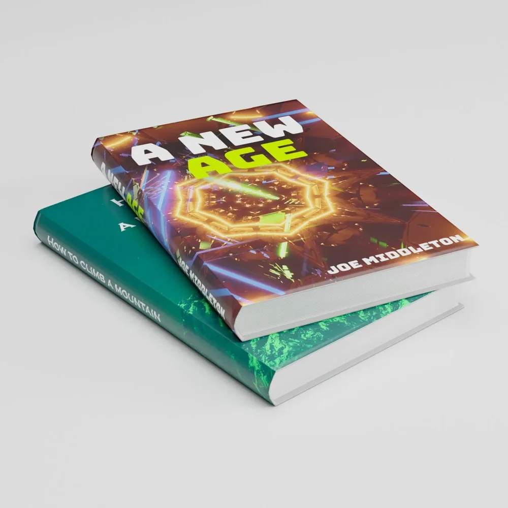 Books With Front Cover, Side Cover And Spine