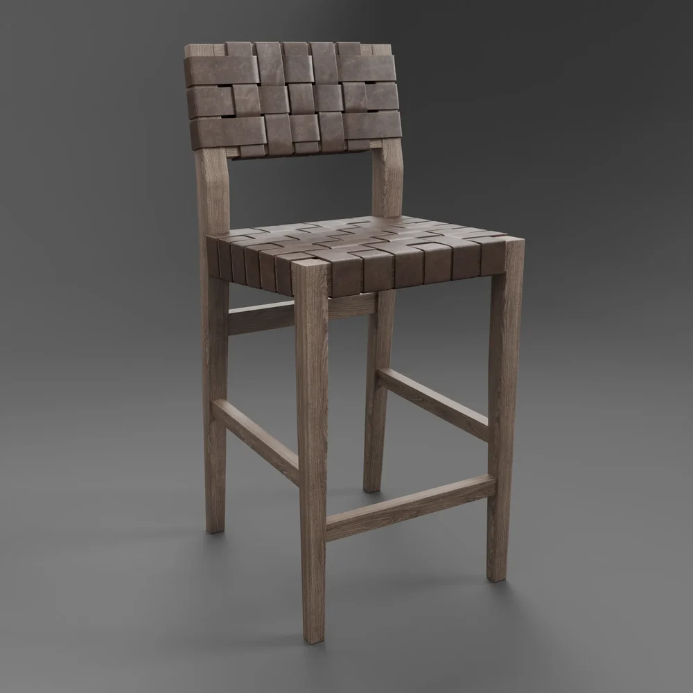 Restoration Hardware Vero Leather Stool