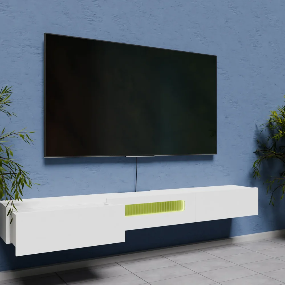 Floating Tv Stand White M5