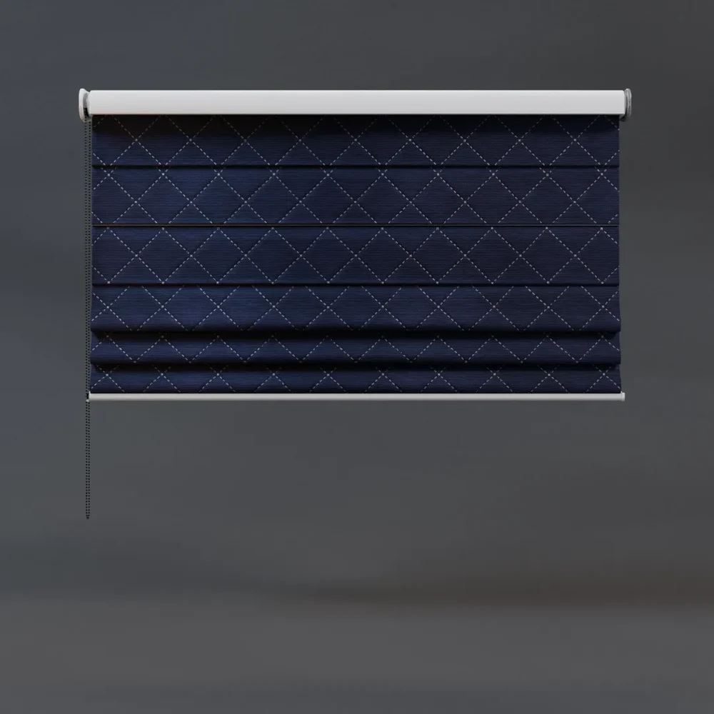 Roman Blinds Royal Blue Half