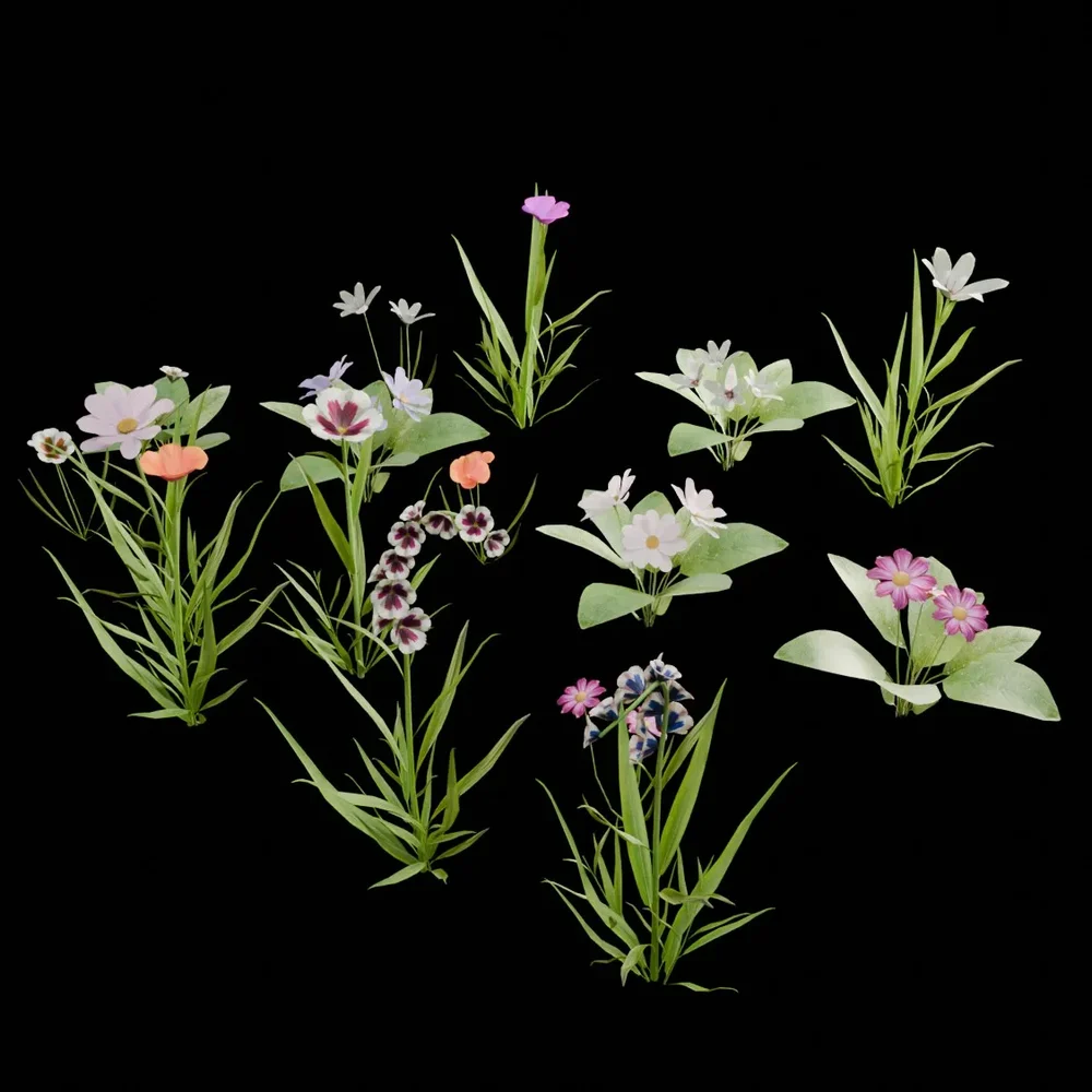 Realistic Outdoor Flowers