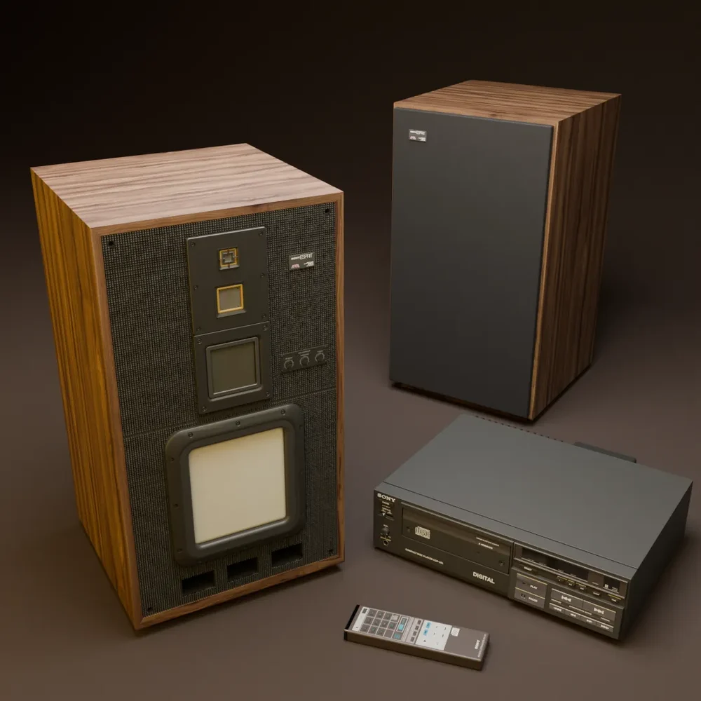 Sony Cd Player With Speakers Apm-8