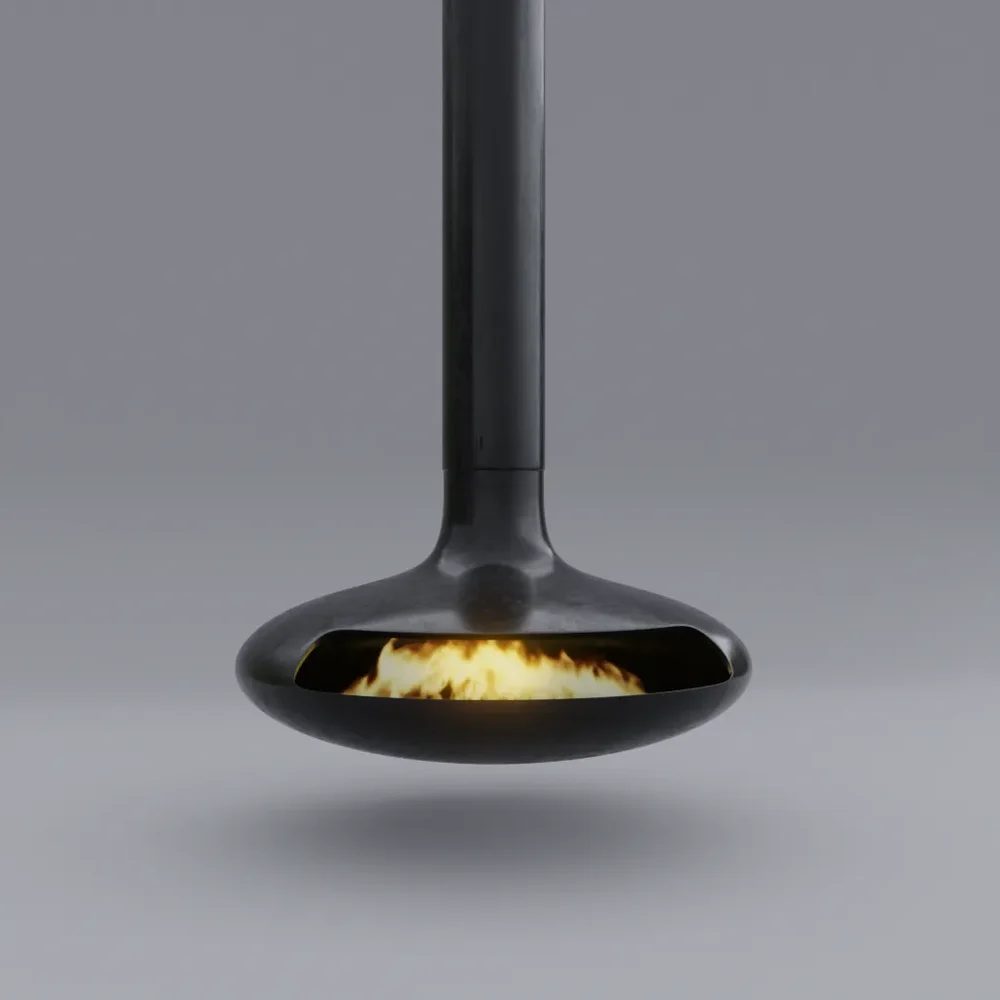 Suspended Modern Fireplace