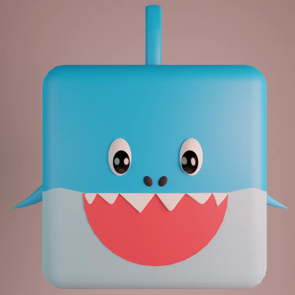 Shark Blue Cube