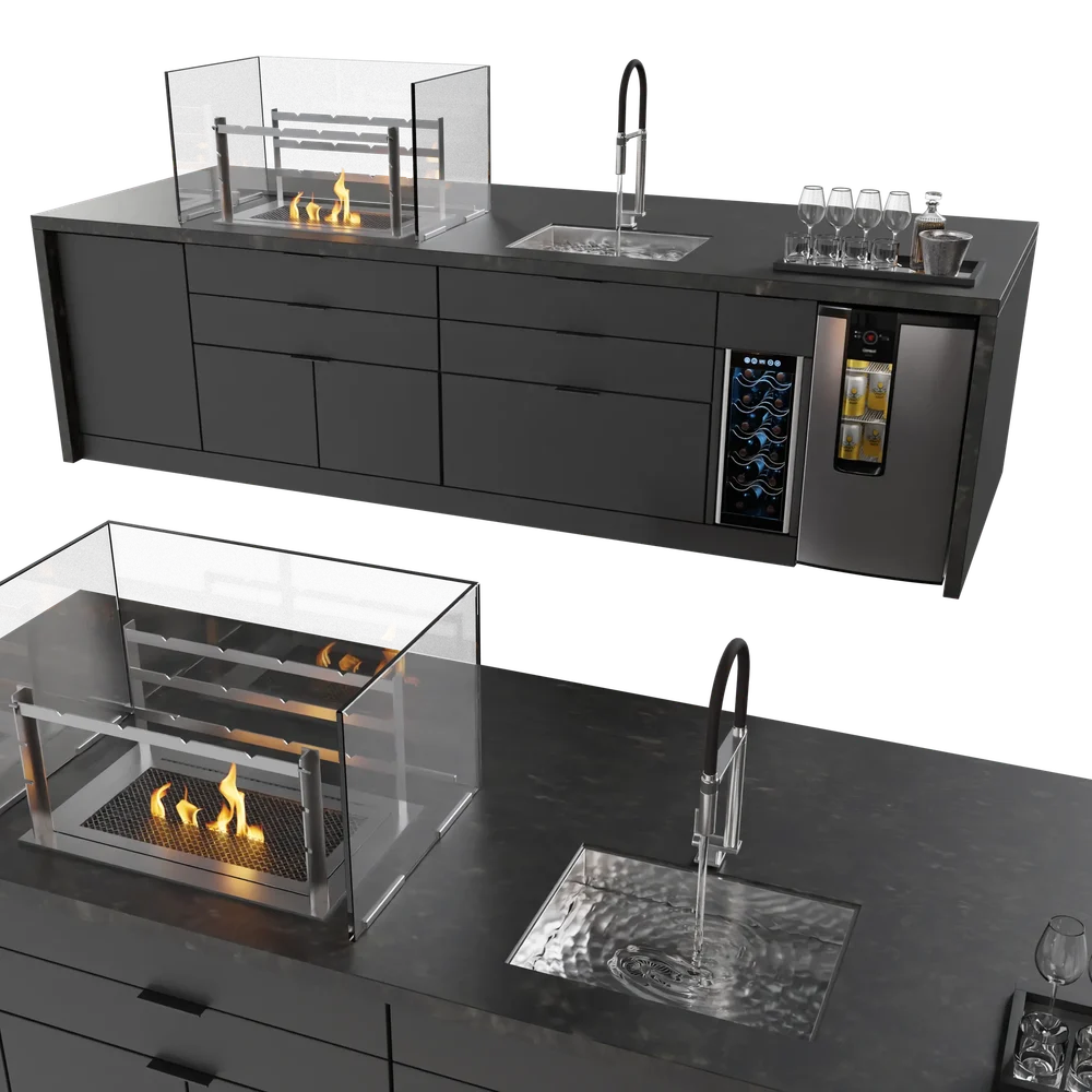 Modern Outdoor Summer Kitchen
