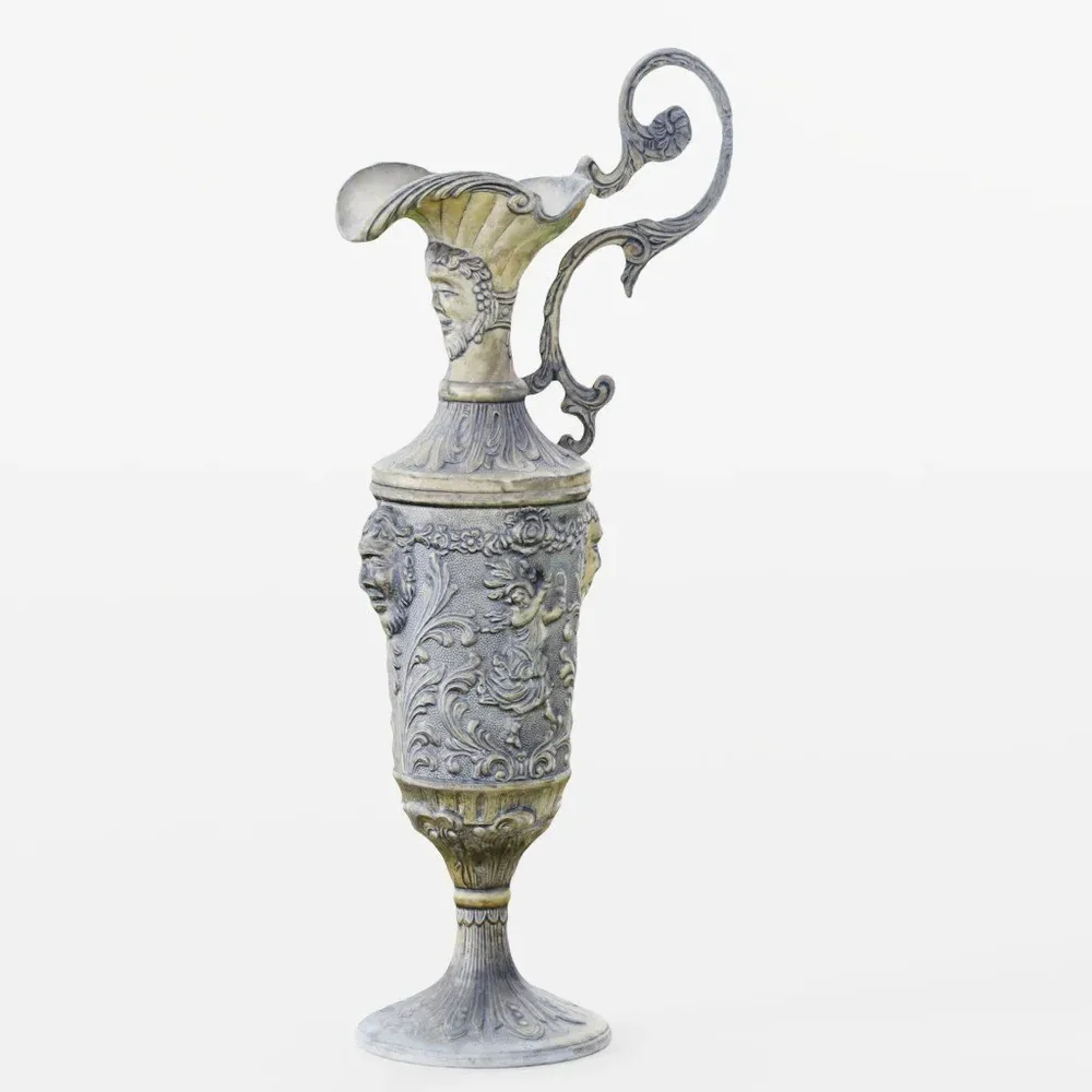 Antique Corroded Dusty Bronze Vase (Photoscanned)
