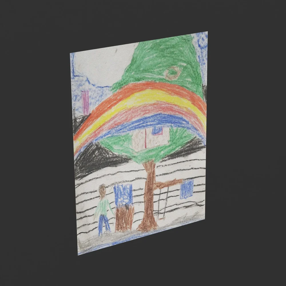 Child's Drawing On Paper 01
