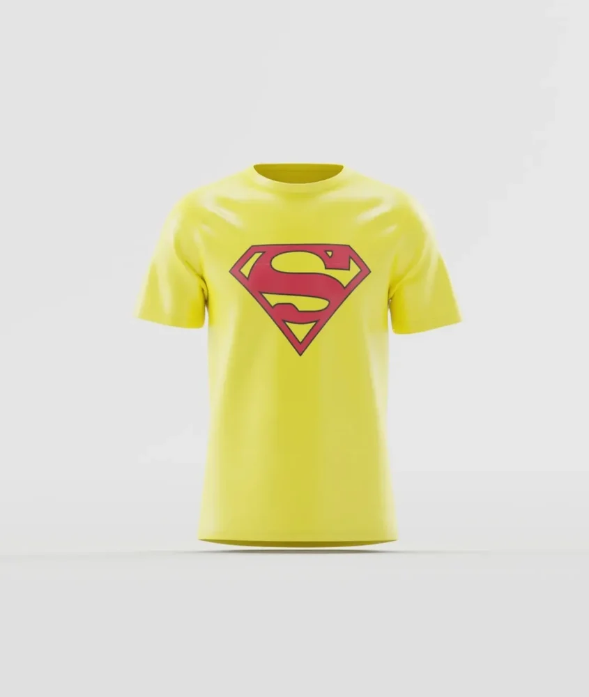 Vibrant Yellow Superman Shield Shirt