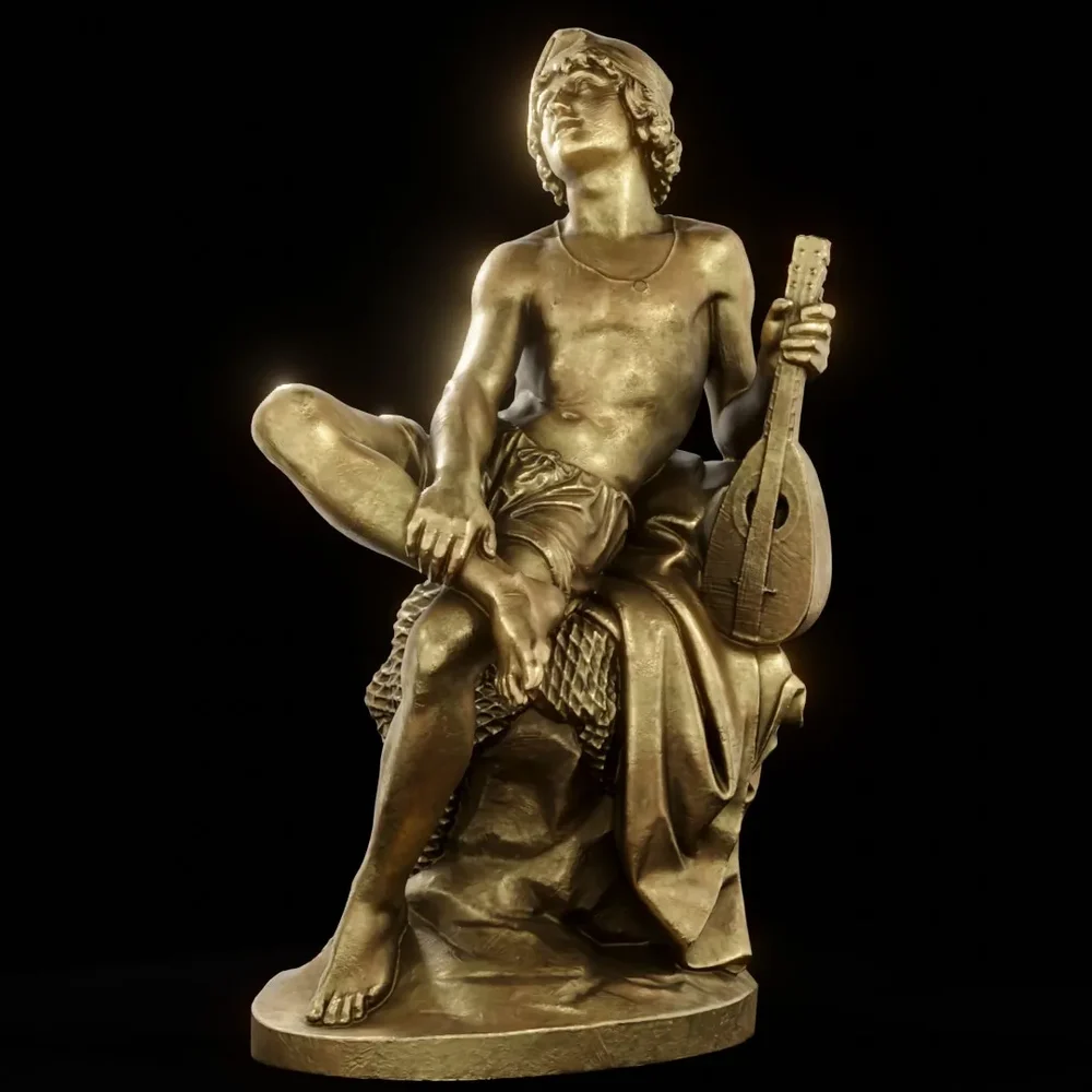 Brass Neapolitan Fisherman