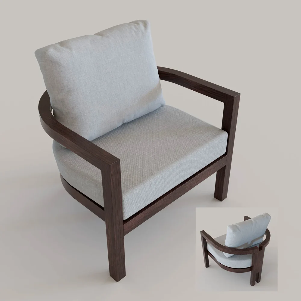 Modern Barrel Back Dining Armchair