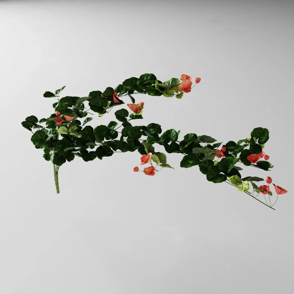 Artificial Tendril Red Geranium V1