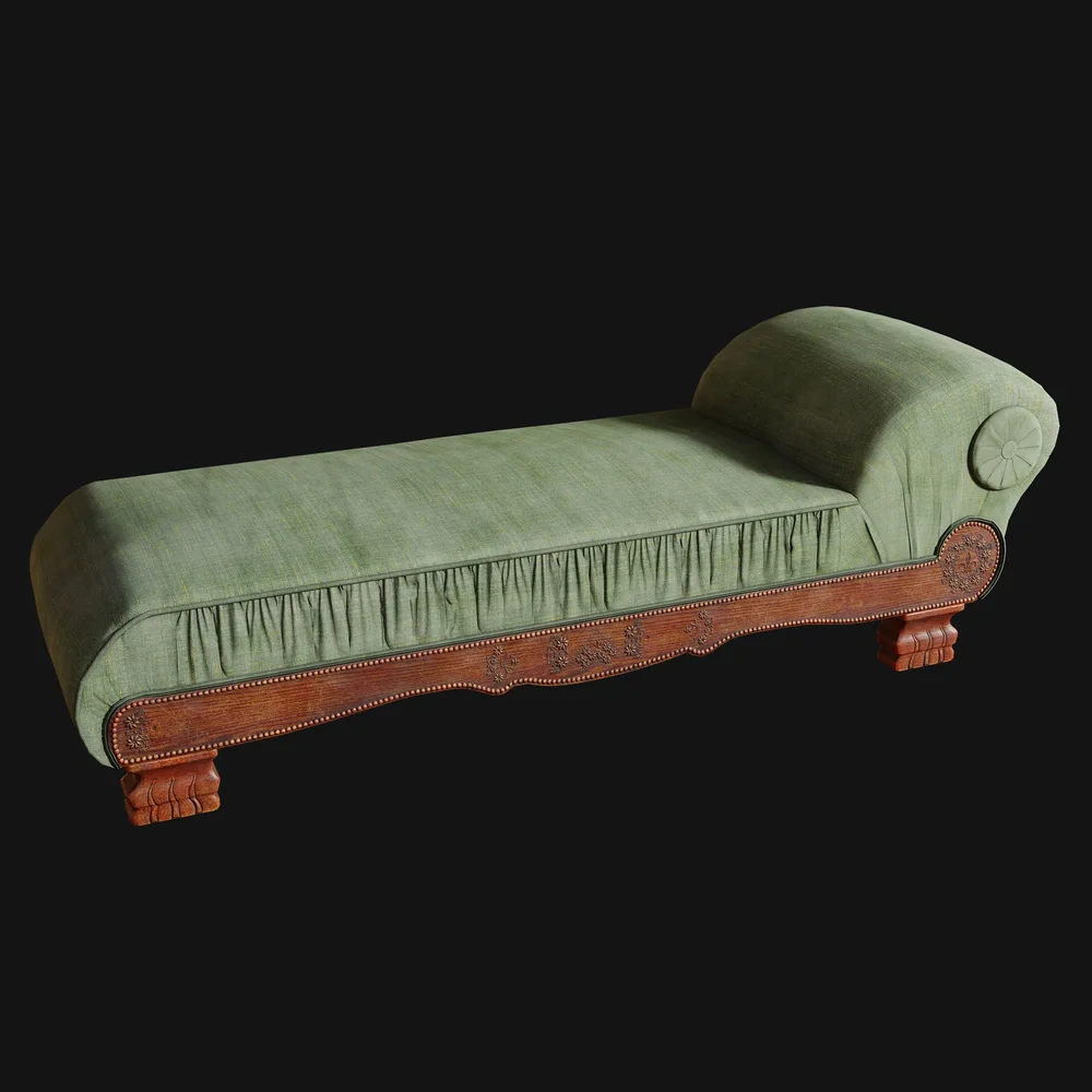 Vintage Recamier Chaise Daybed