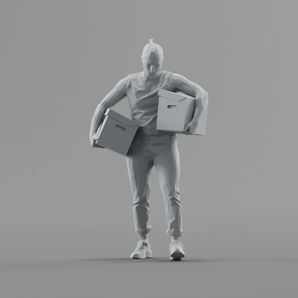 Lowpoly Male Walking