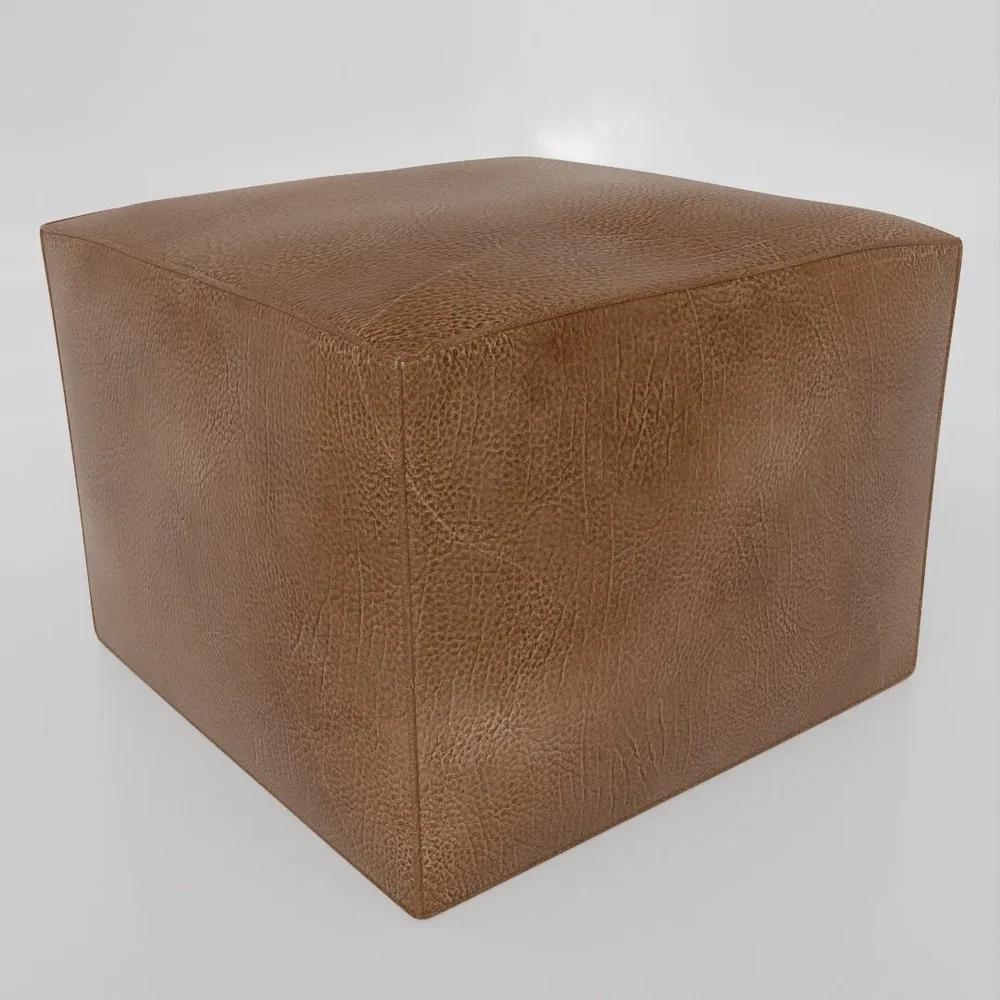 Leather Pouf