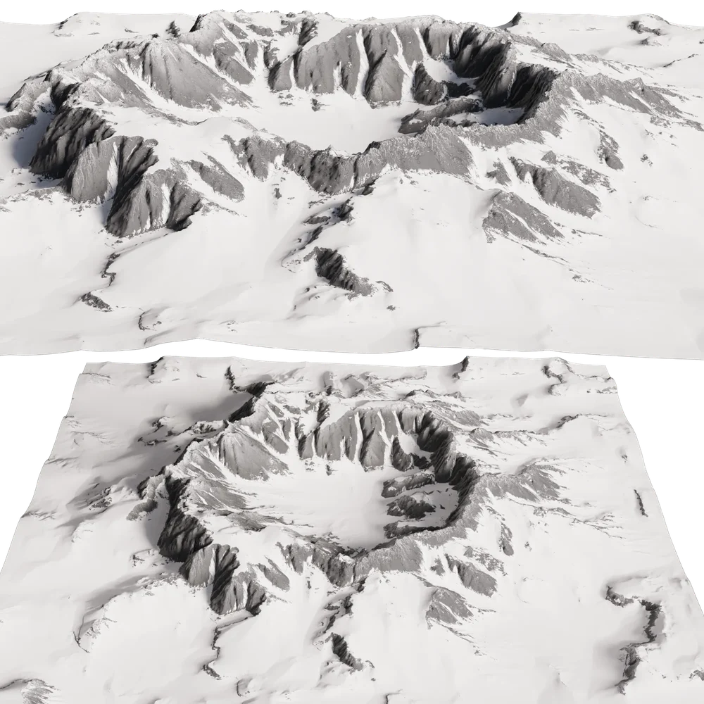 Crater Snow Mountains