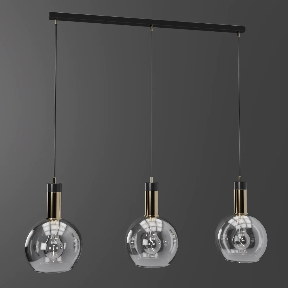 Modern Glass And Brass Ceiling Pendant