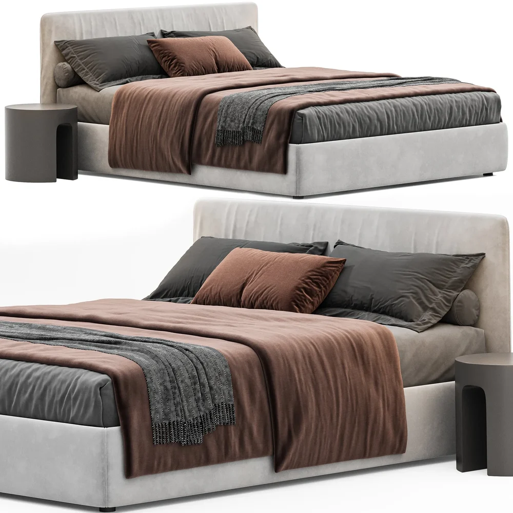 Bed Double Upholstered Bolzan Letti