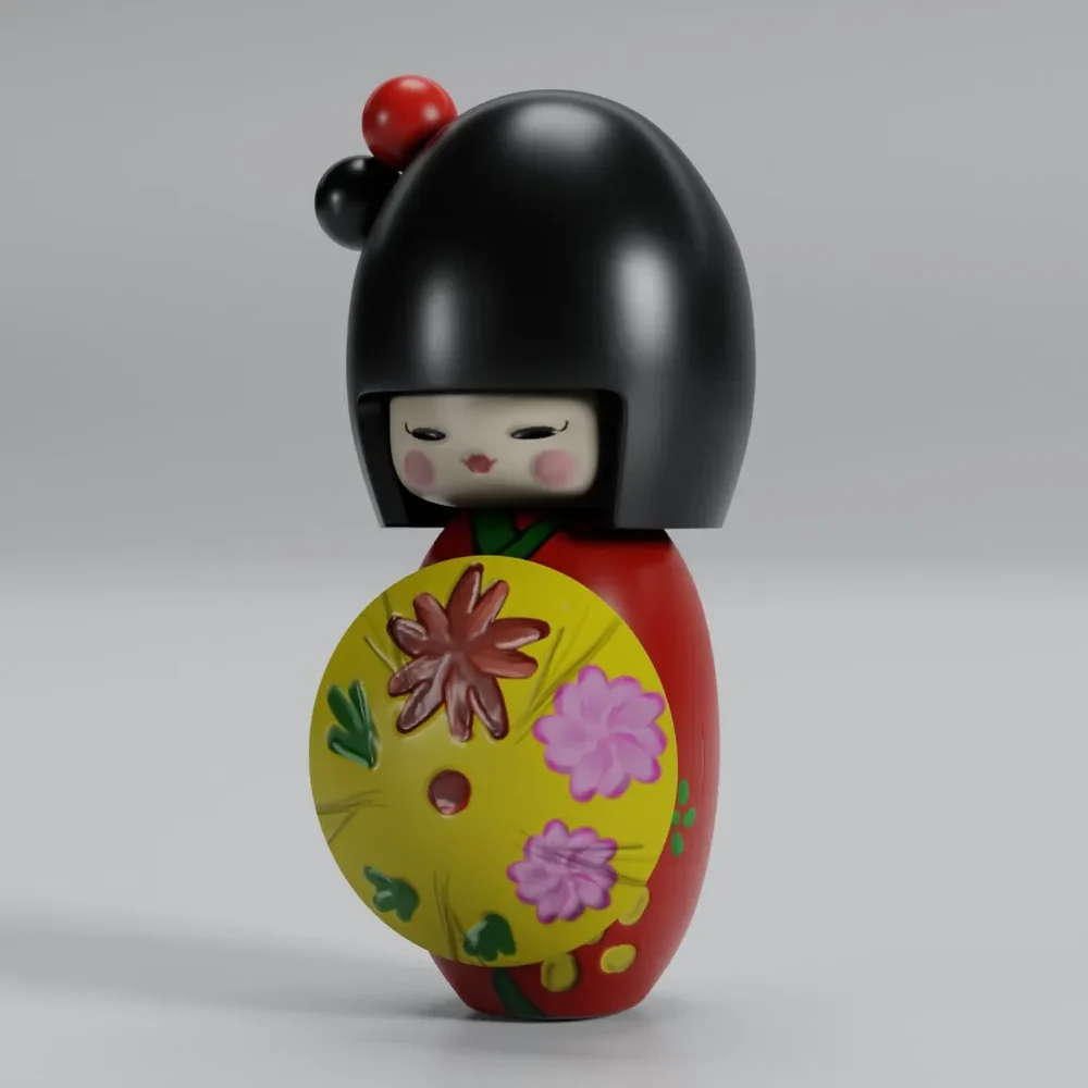 Decoration Kokeshi Japanese Doll 04