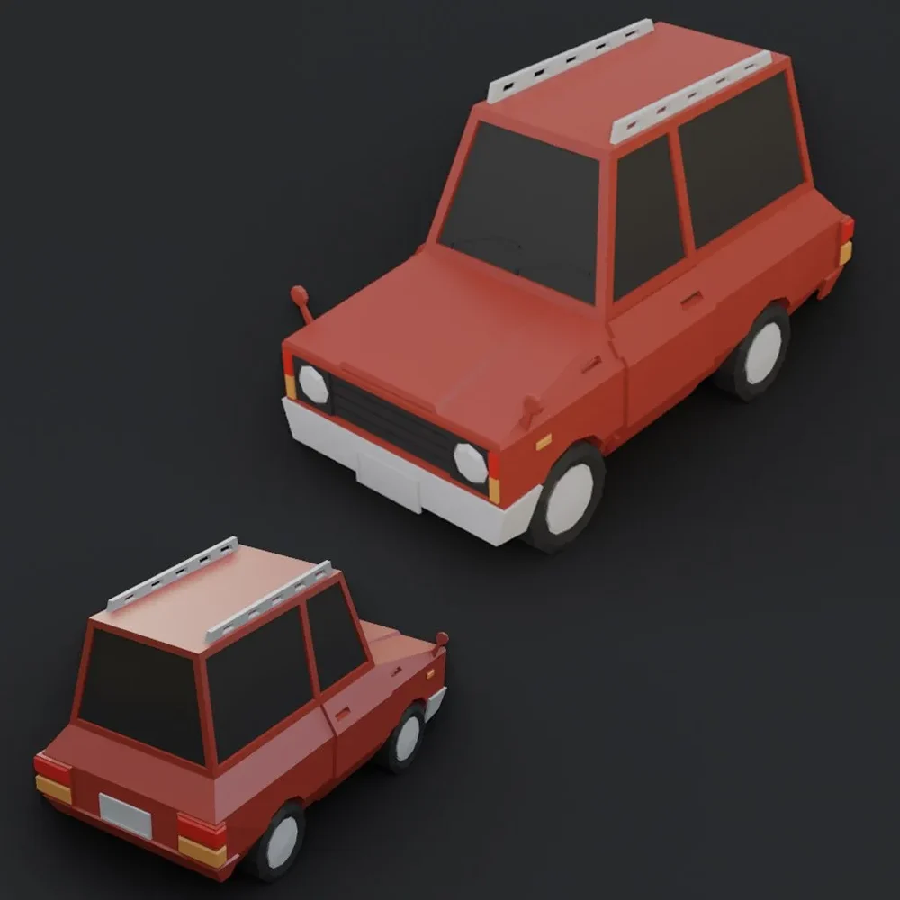 Lowpoly Red Car