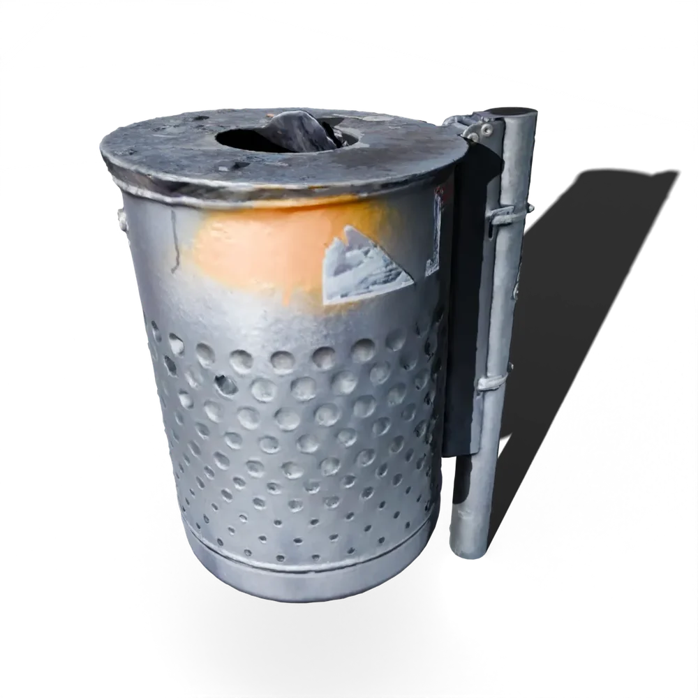 Metal Cylinder Trashbin