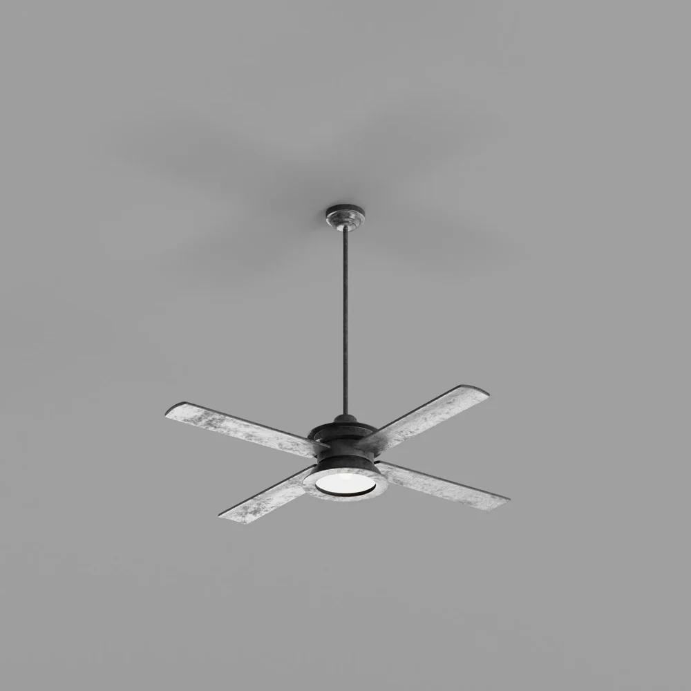 Industrial Style Ceiling Fan Animated