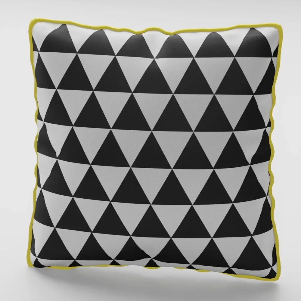The Yellow Triangles Pillow
