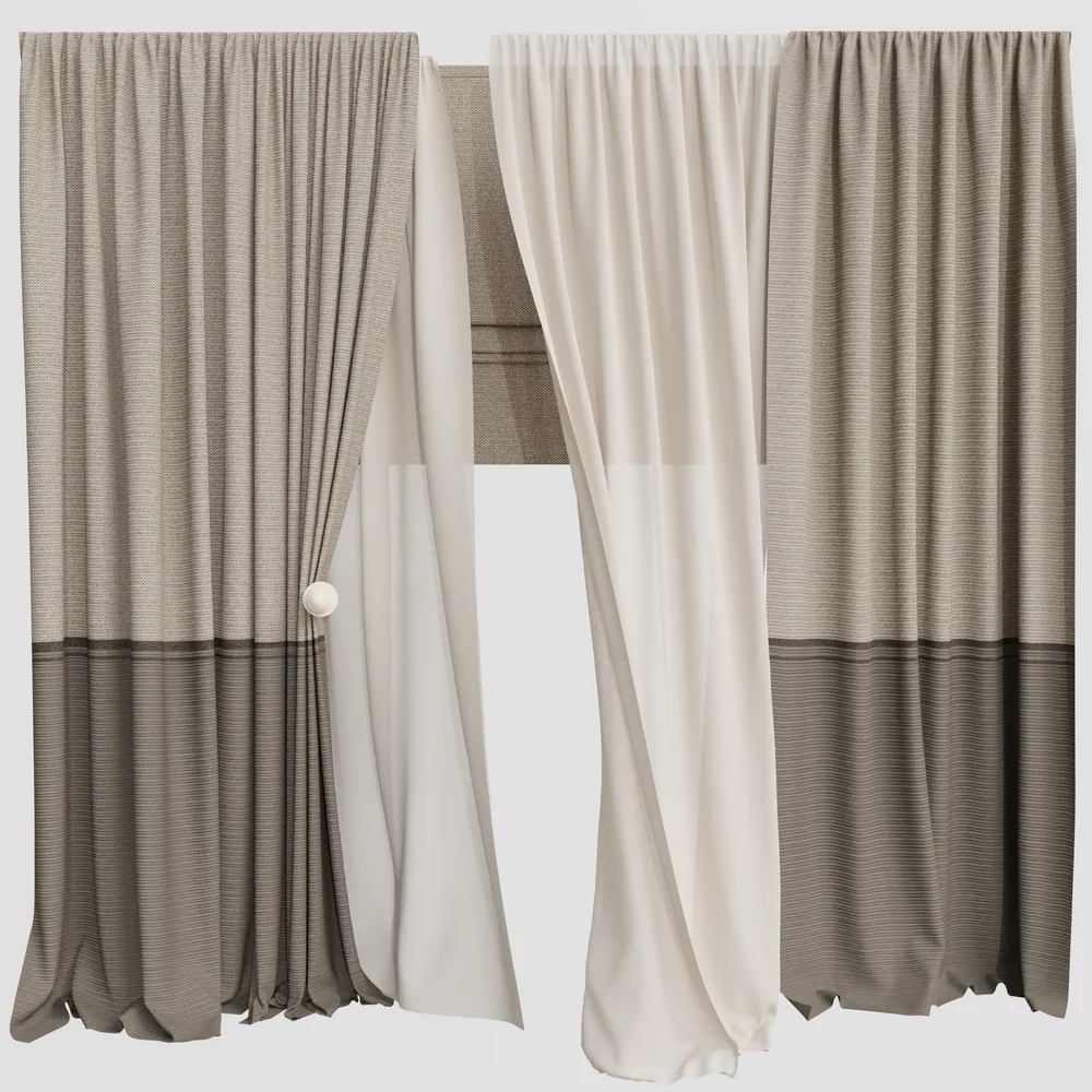 Gd Silk And Cotton Curtain