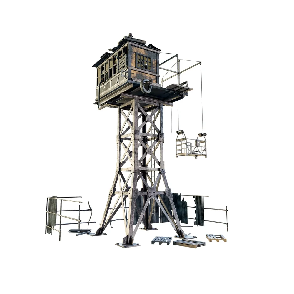 Old Tower With An Elevator