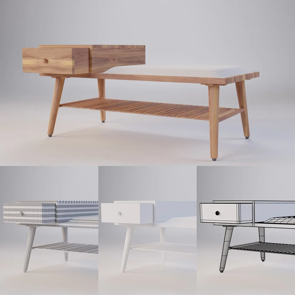 Sofa Stool With Shoe Rack 80x40x38