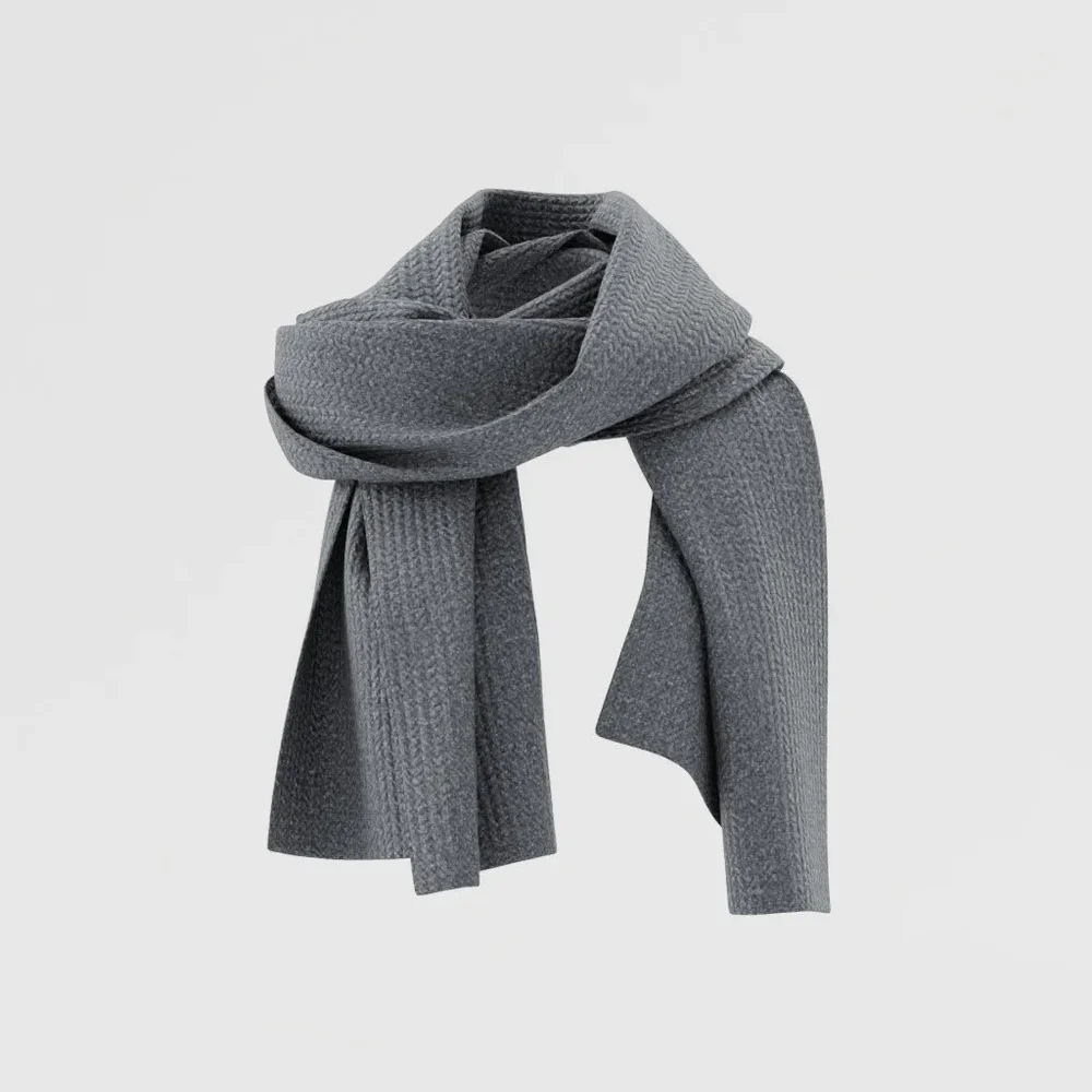Gray Draped Scarf