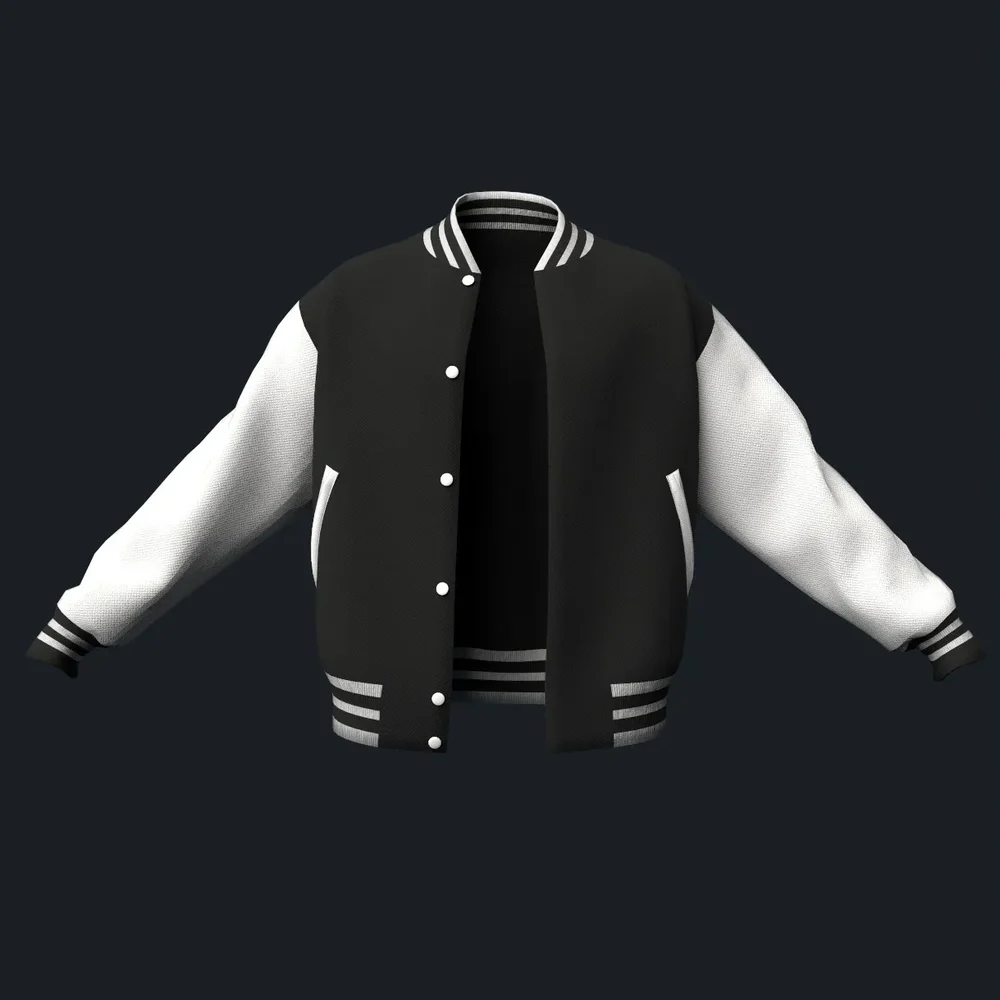 Black Varsity Jacket (Open)
